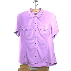 Eddie Bauer Lilac Button Down Sport Top